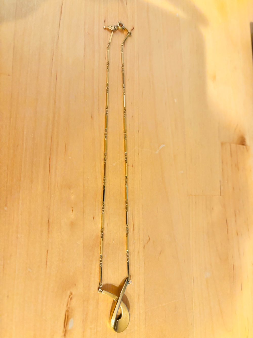 Trifari Gold Tone Pendant Necklace